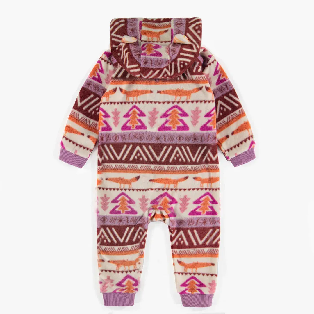 The Jacquard Fleece Onepiece - Purple Mix - BABY