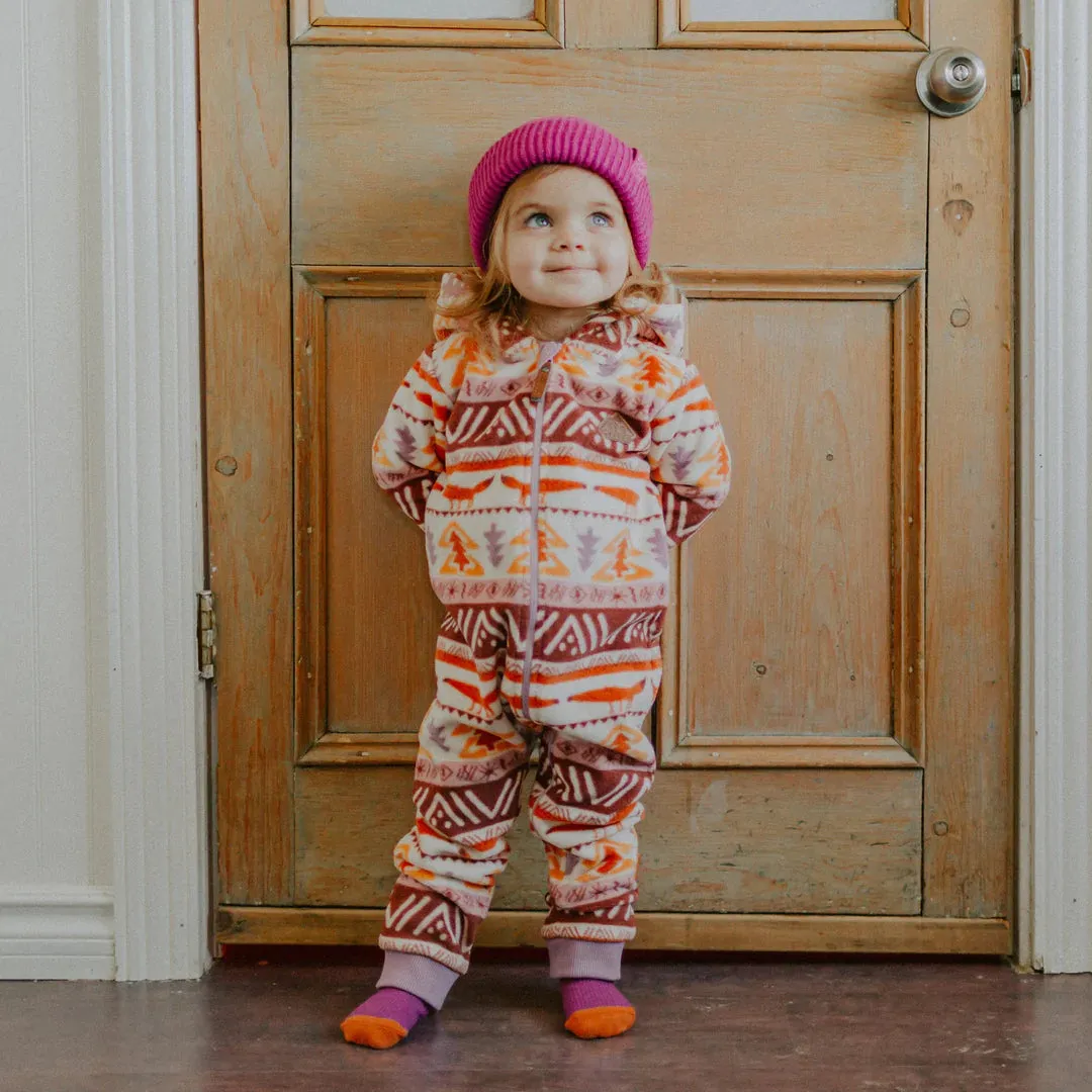 The Jacquard Fleece Onepiece - Purple Mix - BABY
