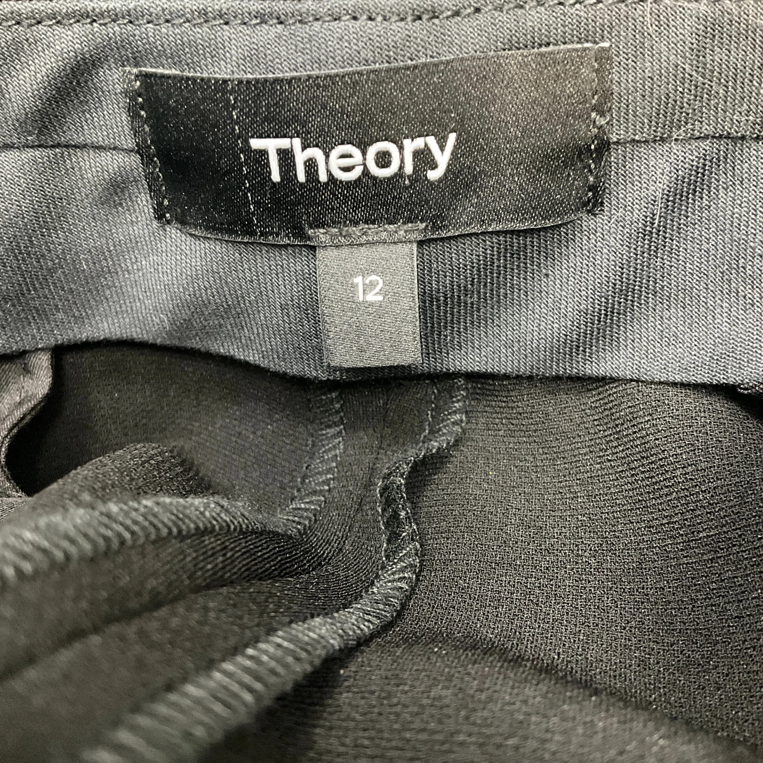 Theory Black Admiral Crepe Flared Full-Length Pant
