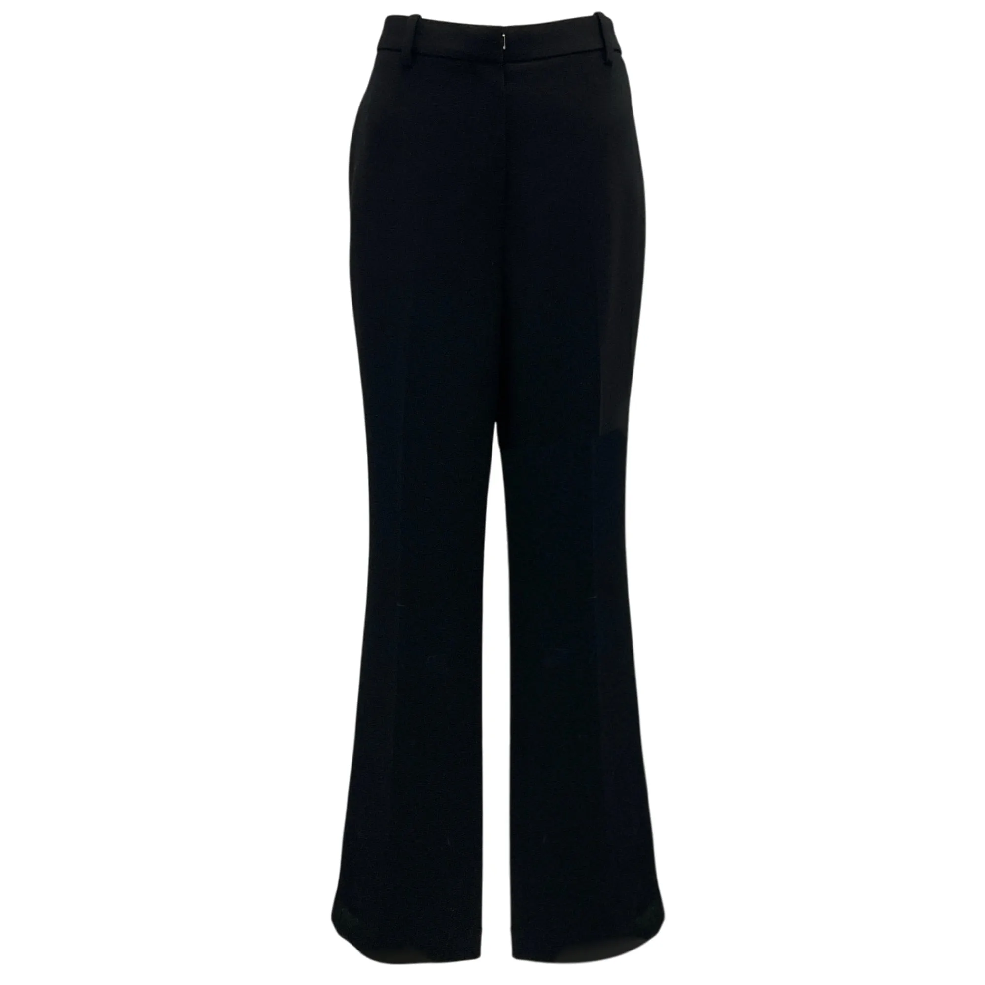 Theory Black Admiral Crepe Flared Full-Length Pant