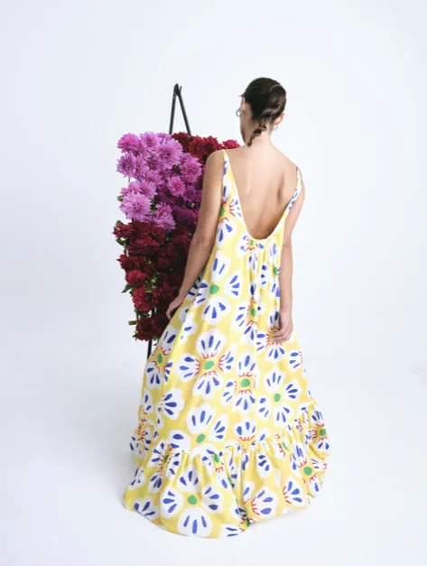 TITI DRESS IN LIRIO CELESTE PRINT