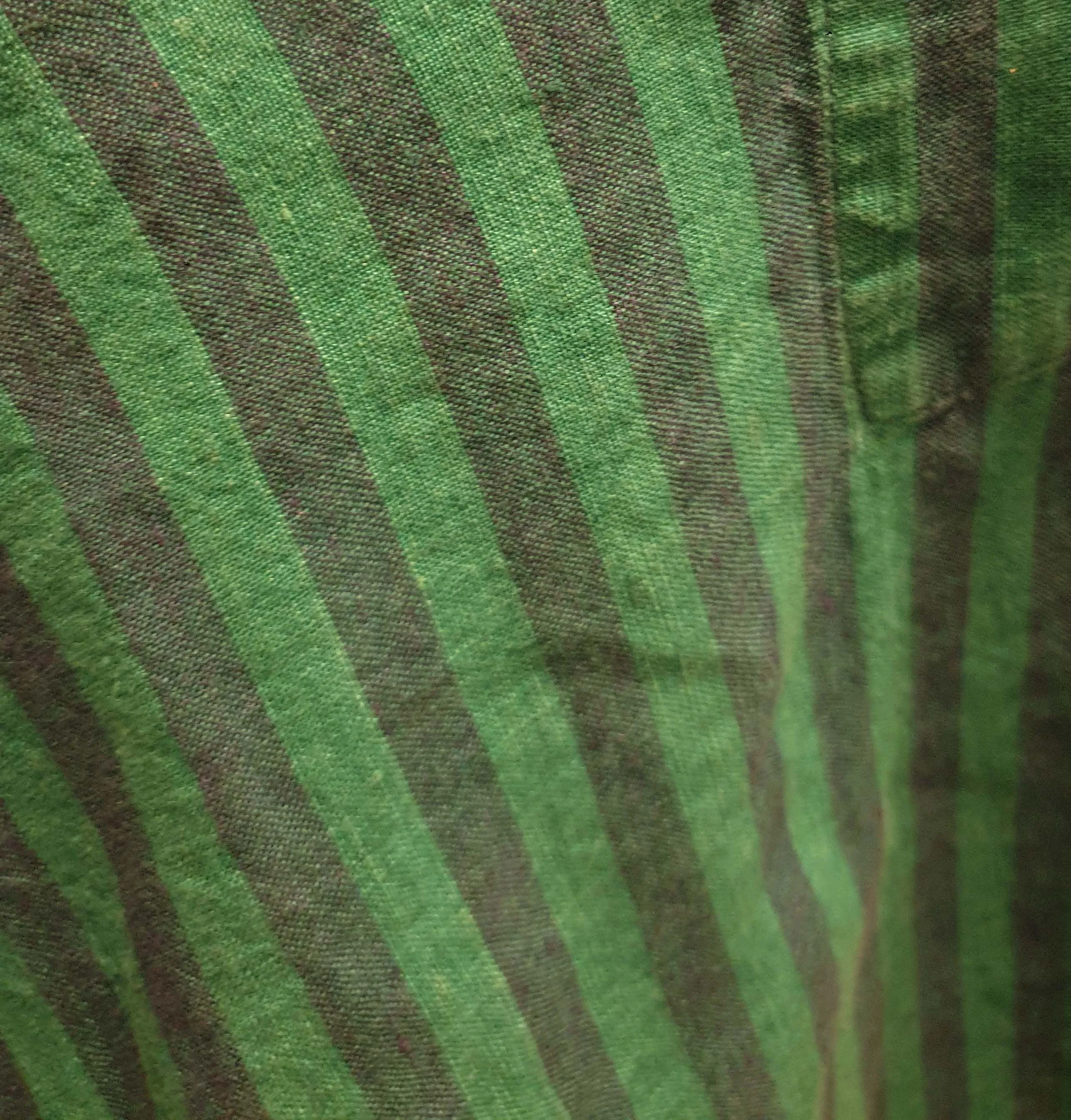 Trenery 100% linen green striped shirt size L
