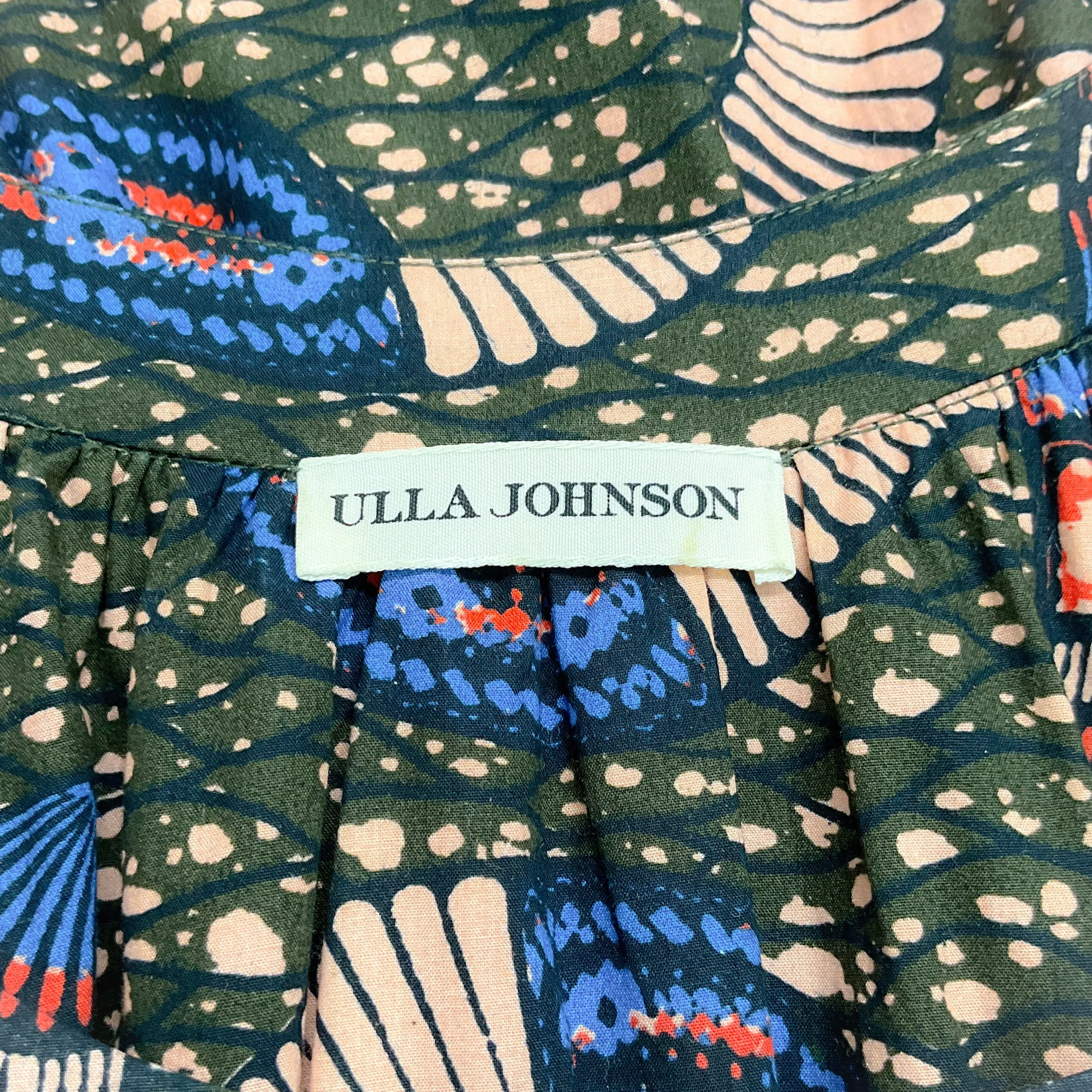Ulla Johnson Green Multi Juniper Dress