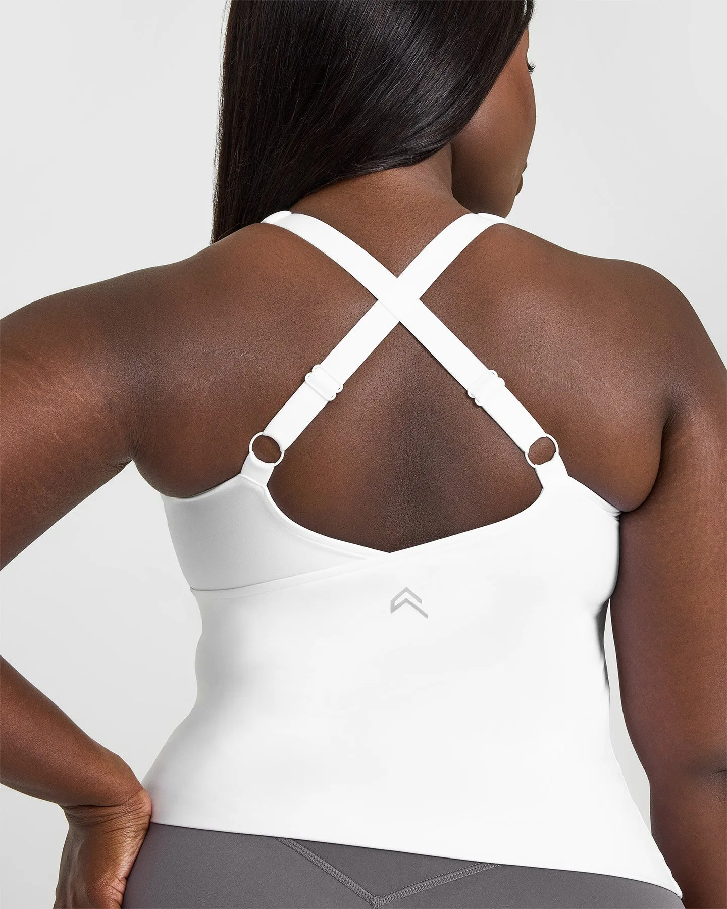 Unified V-Neck Cross Back Vest | White
