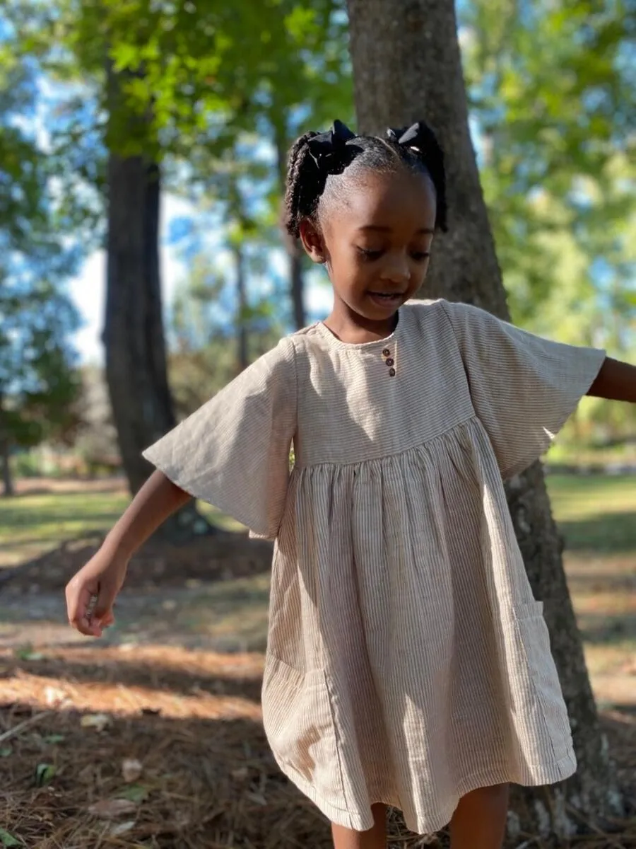 Vignette Korin Dress - Gold Stripe