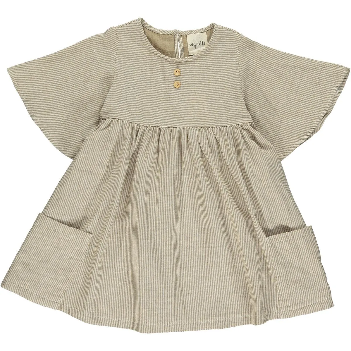 Vignette Korin Dress - Gold Stripe