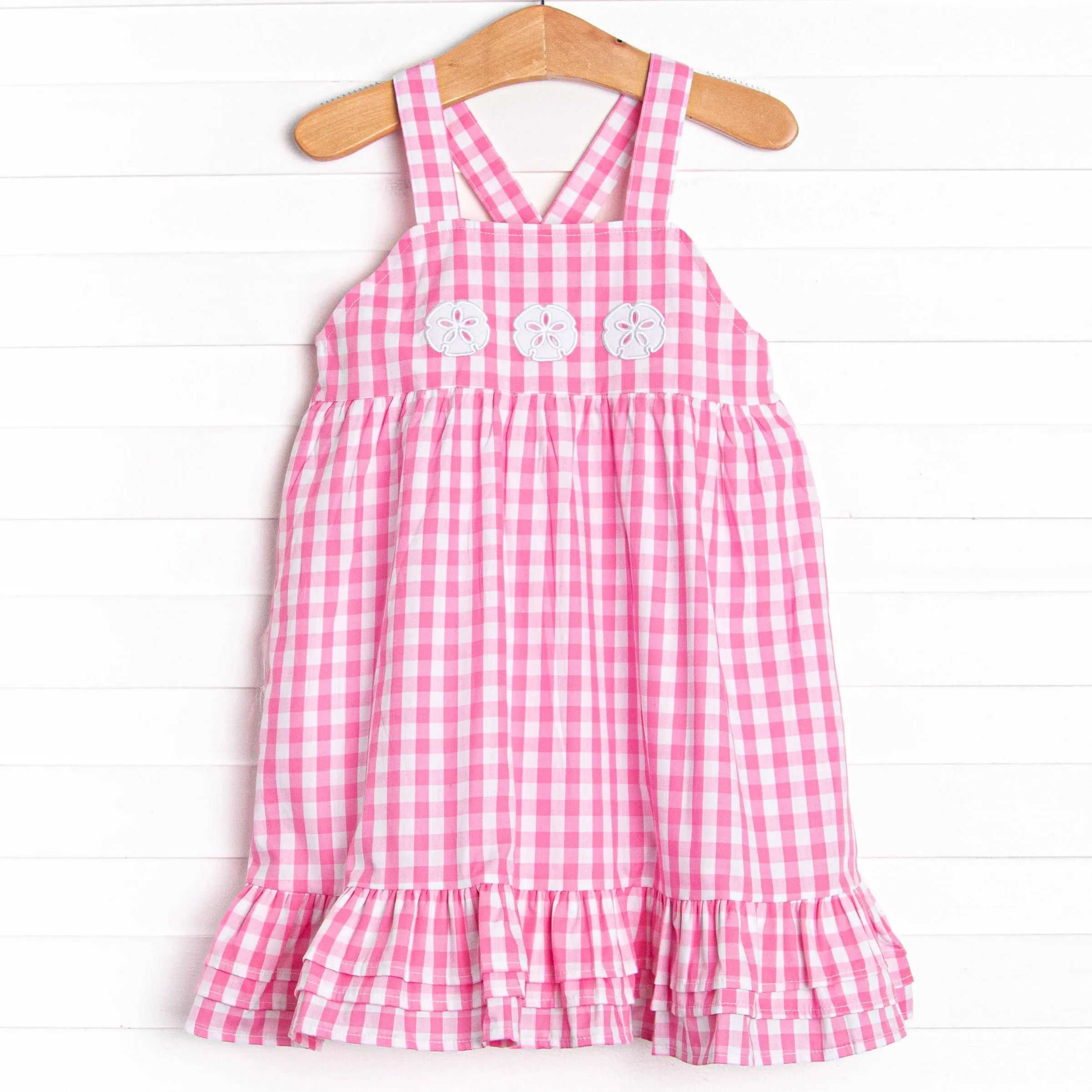 Washed Ashore Applique Dress, Pink
