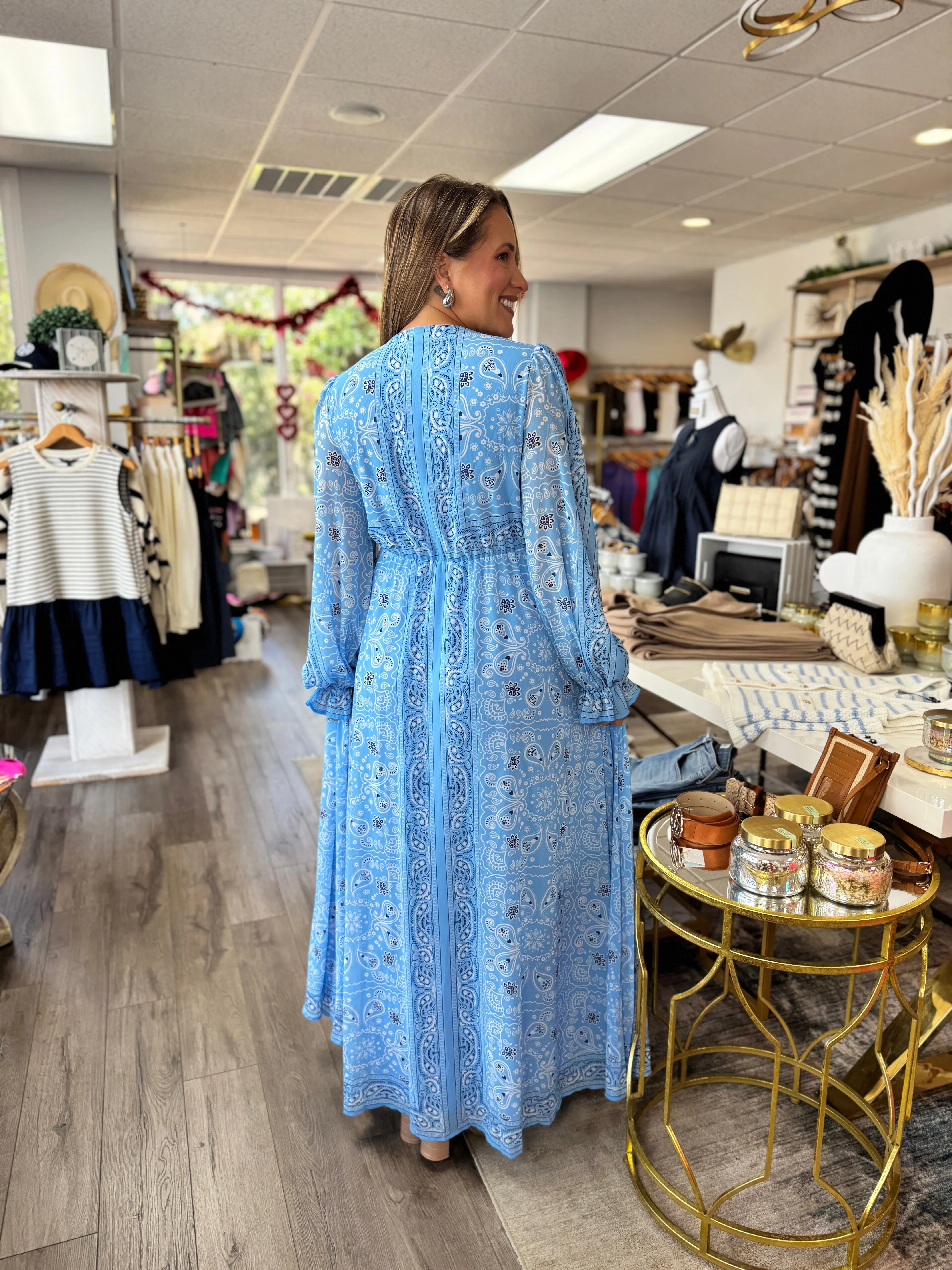 Whimsical Fairytale Maxi Dress - Light Blue